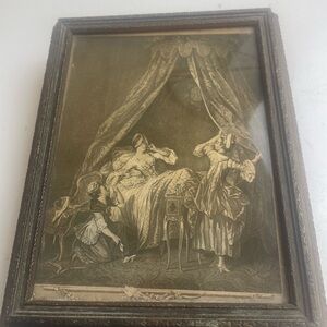 Vintage Framed Art Print Jewelry Box